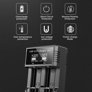 デュアルスロットUSB Type-Cバッテリー充電器多機能高速充電用ラップトップカメラLi-ion 18650 26650 Ni-MH AAA/AAバッテリー - Product Image 4