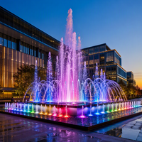 Fuente de Agua Musical para Exteriores con Control de Programa a Gran Escala, Fuente de Agua Danzante con Luces LED de Acero Inoxidable para Decoración de Parques Públicos