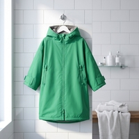 Robe de change longue imperméable et à séchage rapide pour adulte, en polaire chaude coupe-vent, poncho de surf avec doublure polaire, style tropical