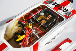 Barco a control remoto con sistema de Radio, gran Jet Ship, motor de Gas de 30CC, fibra de vidrio, ARTR, barcos con/O, Servos, 70 km/h, DTRC, G30E, HELLCAT, <span class=keywords><strong>gasolina</strong></span> - Product Image 3