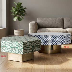 Mesa de Centro Rectangular Moderna de Calidad Premium, Portátil, Ecológica, Mueble de Salón con Marco de Madera, Decoración para el Hogar - Product Image 1