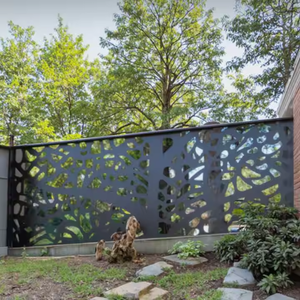 Valla Metálica de Acero Corten Oxidado de Estilo Industrial para Exteriores con Protección Antiescalada, Altura Personalizable, para Jardinería - Product Image 3