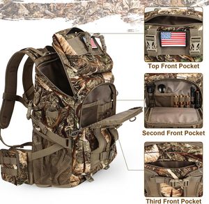 Échantillon gratuit Sac de sport camouflage durable personnalisé imperméable Accessoires de chasse Sacs Sac à dos de chasse - Product Image 3