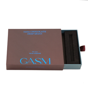 กล่องของขวัญแบบลิ้นชักเคลื่อนที่ได้ พิมพ์ลายโลโก้สีทองหรูหรา พร้อมเคลือบ UV สำหรับช็อกโกแลตและลูกอม บรรจุภัณฑ์พรีเมียม - Product Image 5