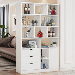 Meubles de salon en bois massif cloison paravent casier à vin armoire - Product Image 3