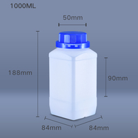 Bouteilles en plastique HDPE de 1 litre avec bouchon à vis inviolable et large ouverture pour poudre chimique – Vente en gros