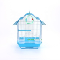 Vente en gros de cages à oiseaux modernes en fer, cages de luxe pour l'alimentation des oiseaux, boîtes, plateaux simples en plastique