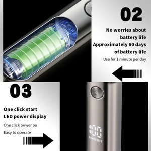 เครื่องโกนหนวดไฟฟ้าแบบพกพาสำหรับผู้ชาย จอแสดงผล LED ดิจิตอลขนาดเล็ก ฉลาด ใช้งานง่าย ชาร์จไฟได้ เหมาะสำหรับการเดินทาง - Product Image 3