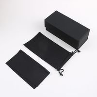 Ensemble d'étuis à lunettes de soleil de luxe avec logo personnalisé Boîte à lunettes d'emballage OEM populaire pour lunettes noires