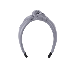 Fascia per capelli da donna in PU con nodo, colore unico, fascia larga, accessori per capelli alla moda, regolabile per l'uso quotidiano - Product Image 2