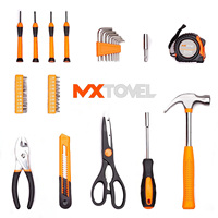 39pcs boîtier en plastique emballage ménage trousse à outils à main bricolage boîte à outils à main ensemble