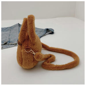 Bolso de Mano de Peluche de Capibara Súper Lindo y Adorable, Muñeco de Animal de Dibujos Animados con Cierre de <span class=keywords><strong>Cremallera</strong></span>, Bolso Cruzado Unisex para Máquina de Garras - Product Image 4