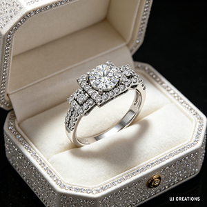 สั่งทำพิเศษ S925 | 9K | 14K | แหวนแต่งงานทองคำแท้ 18K ประดับเพชรทรงกลม 1 กะรัต เพาะเลี้ยงในห้องปฏิบัติการ คุณภาพ VVS-VS ทรงบริลเลียนต์ - Product Image 5