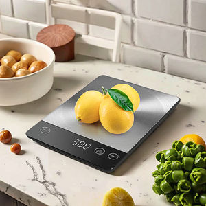 Professionelle Digitale Küchenwaage für den Haushalt mit LED-Anzeige aus Edelstahl, Elektrische Lebensmittelwaage zum Backen und Kochen - Product Image 1