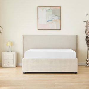 Lit rembourré mural de luxe moderne en tissu classique pour chambre d'hôtel - Product Image 2