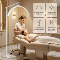 Lampe LED 48W pour salon de tatouage, base papillon dorée, CE RoHS OEM, luminosité réglable, contrôle tactile, CRI élevé >90, design pliable