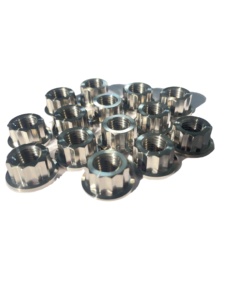 Fabrieksgroothandel gepolijste CNC-gefreesde Gr5 titaniumlegering bouten <span class=keywords><strong>12</strong></span>-punts zeskant flensmoeren voor motorraces DIN GB-norm - Product Image 1