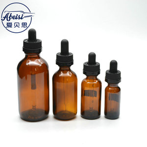Flacons compte-gouttes de laboratoire 120 <span class=keywords><strong>ml</strong></span> en verre ambré Boston rond pour huiles essentielles avec compte-gouttes noir à nervures - Product Image 4