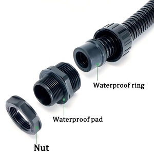 ข้อต่อกันน้ำ IP68 แบบพลาสติก รุ่น PG7 PG9 PG11 PG16 สีขาว สีดำ สำหรับสายไฟ ปิดผนึกสายเคเบิล หัวยึดแบบคงที่ - Product Image 3
