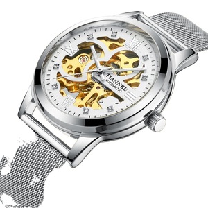 <strong>EVER</strong> MOVE Women's Business Style Mechanical Watch 38mm Dial Mineral Reinforced Glass Acrylic Band 10m Water <strong>Resistant</strong> Metal Case - Product Image 5