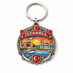 Novità 2026: Ciondolo Personalizzato in Metallo con Stampa UV, Placcato Oro, Incisione Tecnica, Tema <span class=keywords><strong>Istanbul</strong></span> Turchia, Piazza Sultanahmet, Hagia Sophia, <span class=keywords><strong>Moschea</strong></span> Blu - Product Image 1