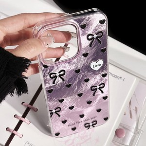 Funda <span class=keywords><strong>para</strong></span> Teléfono con Lazo Negro y Diseño de Chica Dulce con Láser, Color Rosa, <span class=keywords><strong>para</strong></span> <span class=keywords><strong>iPhone</strong></span> 16 15 14 13 12 11 Pro Max, Carcasa Protectora con Dibujos Animados - Product Image 5