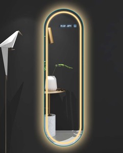 Miroir Led de Salon Moderne Sans Cadre en Verre Intelligent pour Habillage Complet Mural pour Bain avec Lumières LED en Forme de Pilule - Product Image 1