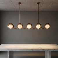 Lustre suspendu en albâtre de style nordique minimaliste pour salle à manger, îlot de cuisine, salon, chambre à coucher, lampe suspendue en fer