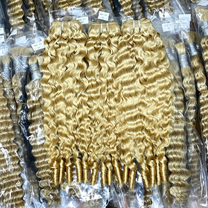 Paquetes de Cabello Humano Virgen Rizado Francés Rubio 613, Extensiones de Cabello Rizado Brasileño 100% Sin Procesar al por Mayor - Product Image 5