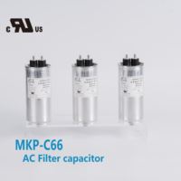 Filter AC MKP-C66 Tegangan Tinggi Fasa Tunggal untuk Inverter Industri, Power Bank, Koreksi Faktor Daya, Kapasitor Film Metalik