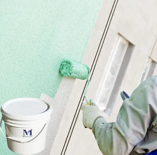 طبقة طلاء جدران عالية الأداء من الأكريلك لتغطية الأماكن الخارجية للمباني مقاومة للماء