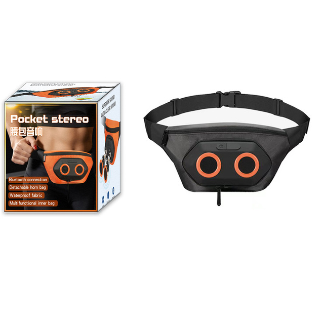 Waterproof Mobile Phone BT Wireless Bumbag Speakers Multifunction Crossbody Pack Pouch Waist Bag Speakers