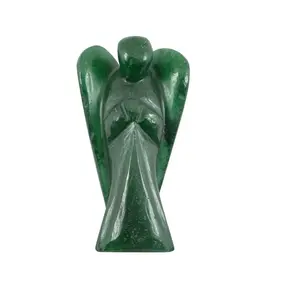 Best Quality Crystal Heling Dark Green Aventurine Angel 2 Inch Stone for Home Decoration Spiritual Guardian Figurine from India