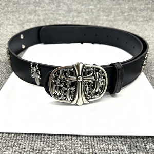 Cinturones de Moda <span class=keywords><strong>CH</strong></span> con Tachuelas Estilo Hip Hop Punk, Cinturones Clásicos Vintage con Cruz para Hombre, Cinturones de Diseñador, Decoraciones para Jeans, Regalo Unisex de Moda - Product Image 6