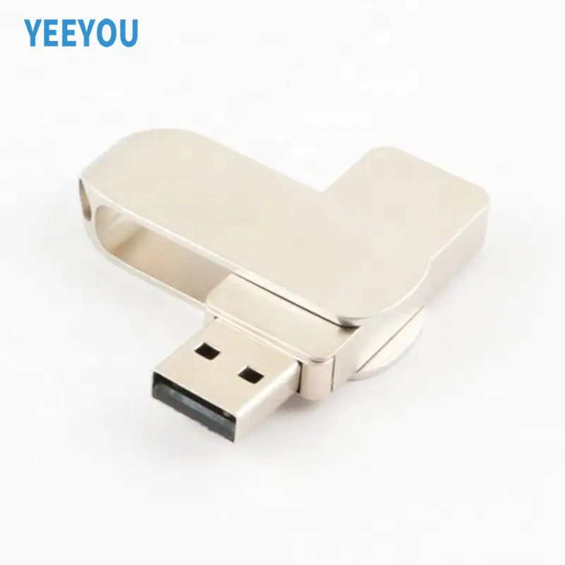 Customizable Metal USB 3.0 Flash Drives Custom Rotation Feature Data Storage from 4GB to 256GB Reliable Memory Solutions