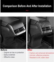 2024 nouvelle housse de protection d'évent arrière de voiture en Fiber de carbone ABS pour Tesla Model3/Y modifié accessoires intérieurs de voiture décoratifs