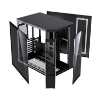 2026 New Design Wholesale ATX Mid Tower E-sports Desktop Gaming Chassis Double Sided Panoramic Tempered Glass Panel PC Case