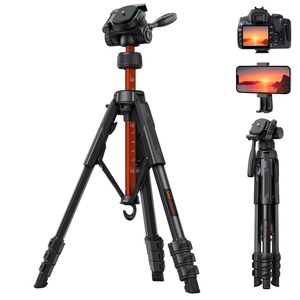 Kit trépied universel Lamicall STFC01, charge maximale de 17,6 lb, support de caméra robuste avec support de téléphone pour appareil photo numérique reflex numérique, appareil photo mobile - Product Image 1