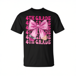 Camiseta Coquette con lazo para niñas de 4.º grado para el regreso a clases - Product Image 2