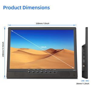 Televisore LCD Portatile da 10.1 Pollici Mini <span class=keywords><strong>TV</strong></span> Analogica Ricaricabile con Supporto Video Multi-Formato - Product Image 5