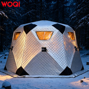 Tente <span class=keywords><strong>de</strong></span> sauna portable WOQI, pliable, isolée, pour spa personnel, sauna vapeur, pêche sur glace, avec cheminée, imperméable, pour toutes les conditions météorologiques - Product Image 6
