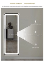 Miroir de luxe à bordure épaissie pour maison miroir de maquillage sur toute la longueur du corps miroirs décoratifs miroir intelligent LED avec lumière