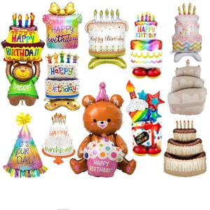 Ballon en aluminium à thème <span class=keywords><strong>anniversaire</strong></span>, motif dessin animé mignon, décoration de fête, vente en gros, nouveau style - Product Image 1