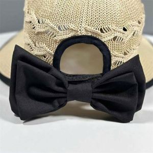 Fashion <b>Straw</b> <b>Hat</b> Hollow Bowknot Foldable Paper Made Sun <b>Hat</b> Women Wholesale - Product Image 5