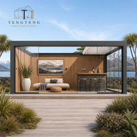 Pergola extérieure en aluminium écologique avec structure thermolaquée et design imperméable pour jardin et cour arrière