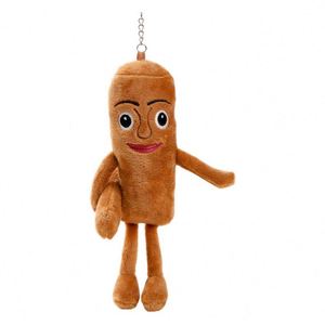 Fabric Soft Plush PP Cotton Stress Relief Keychain Toy Halloween-themed Car and Bead Chain <b>Keyring</b> with Hook for Displaying Keys - Product Image 1