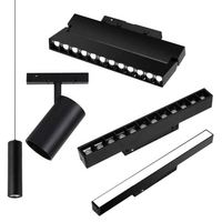 Spots LED encastrés magnétiques 20 mm pour rail, grille de diffusion, DC48V, usage hôtelier, en alliage d'aluminium, dimmables 6W-48W, IRC90, garantie 5 ans