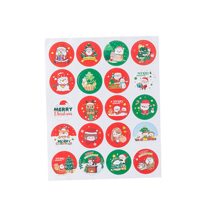 Christmas Stickers <b>Round</b> Self Adhesive Children Reward Stickers For Gift Wrapping Christmas Decorations - Product Image 3
