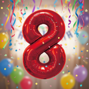 Globo de Número de Amor para Fiestas, 100 cm, Rojo, de Papel de Aluminio, para Llenar con Helio, Decoración de Cumpleaños - Product Image 2