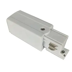 Track Verlichting Architectonische Wit Live End Power Feed Connector 4 Draad 3 Fase